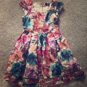 Floral print cocktail dress